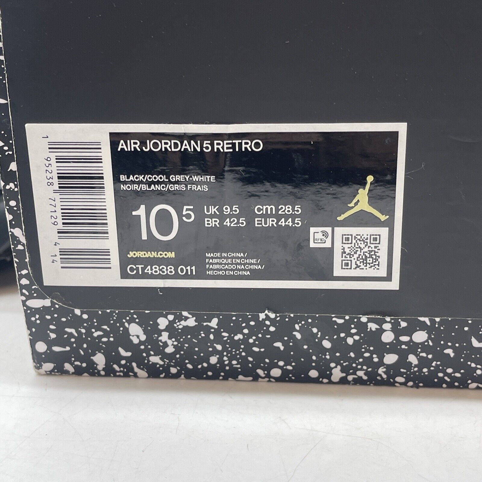 Size 10.5 - Jordan 5 Retro Mid Oreo Black White Suede Rubber (CT4838-011)