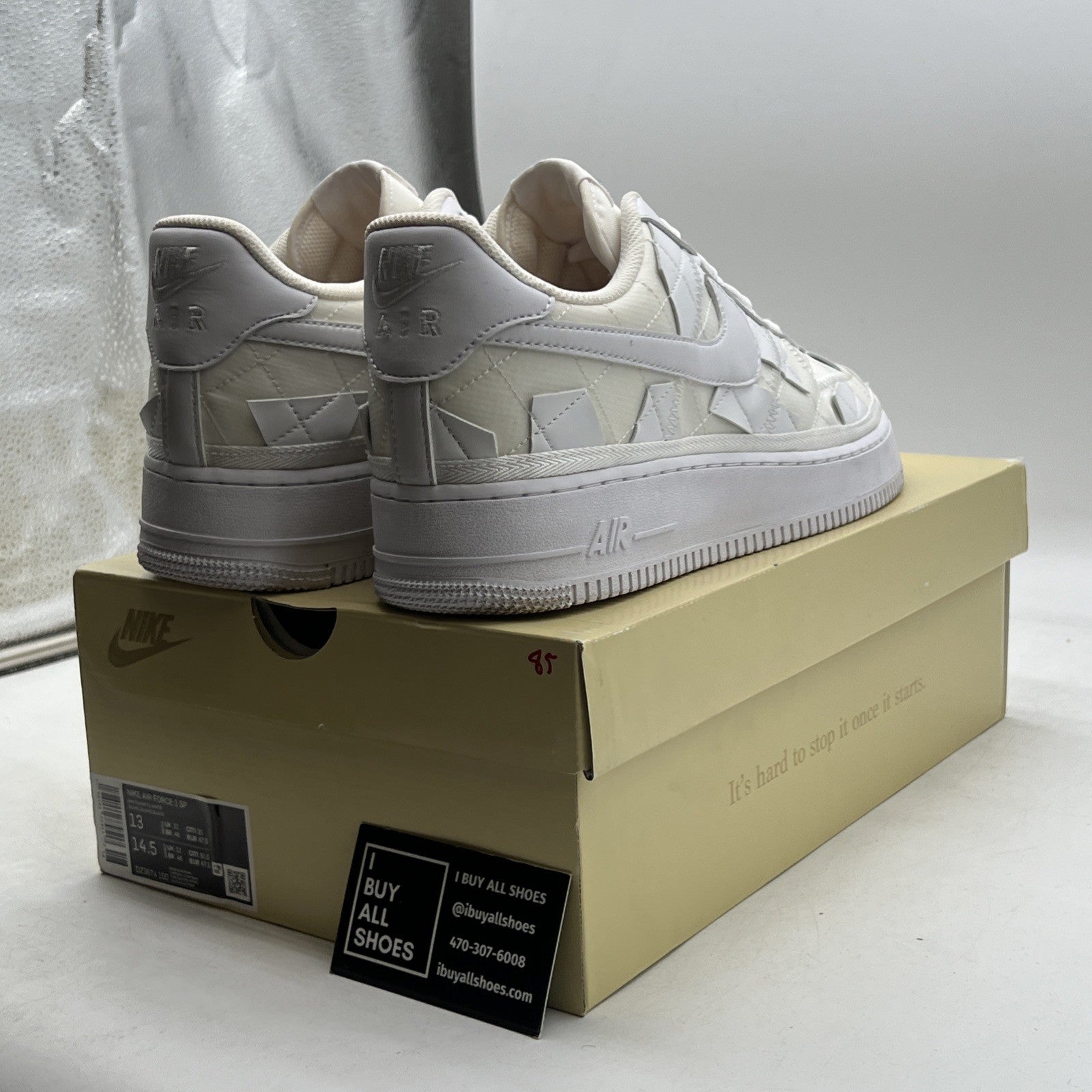 Size 13 - Nike Billie Eilish x Air Force 1 Low Triple White (DZ3674-100)
