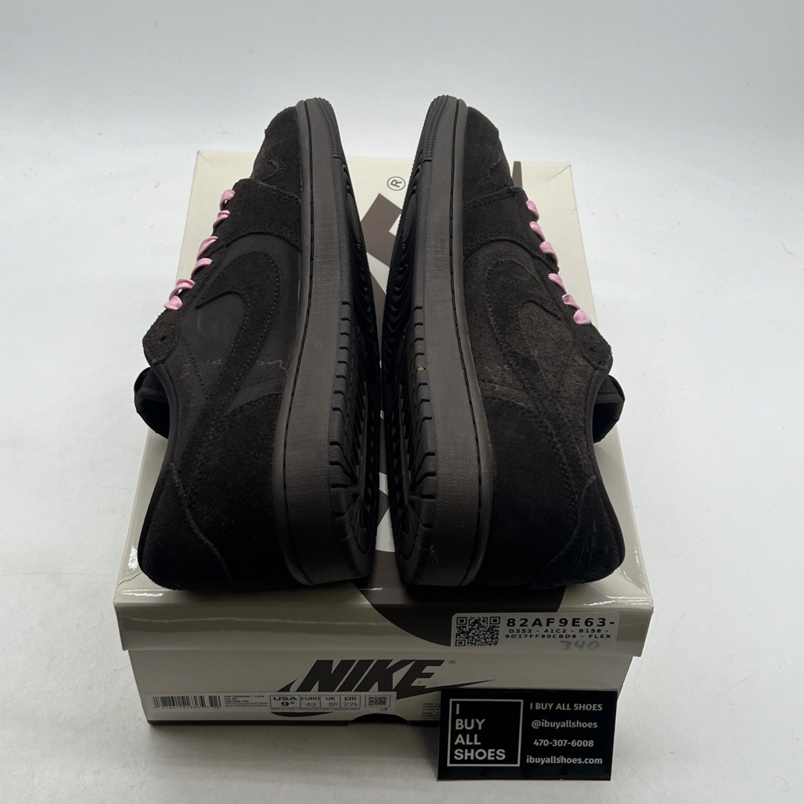 Size 9.5 - Travis Scott x Air Jordan 1 Retro OG SP Low Velvet Brown (DM7866-202)