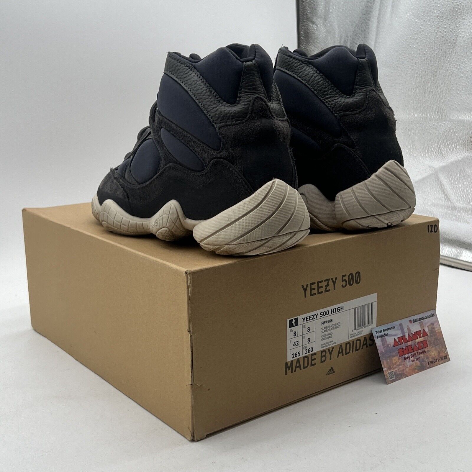 Size 8.5 - adidas Yeezy 500 High Slate (FW4968)