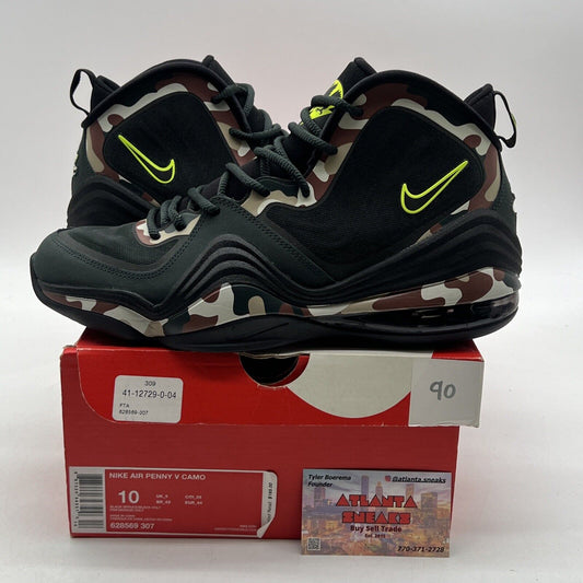 Size 10 - Nike Air Penny 5 Camo Camo Brown Green (628569-307)