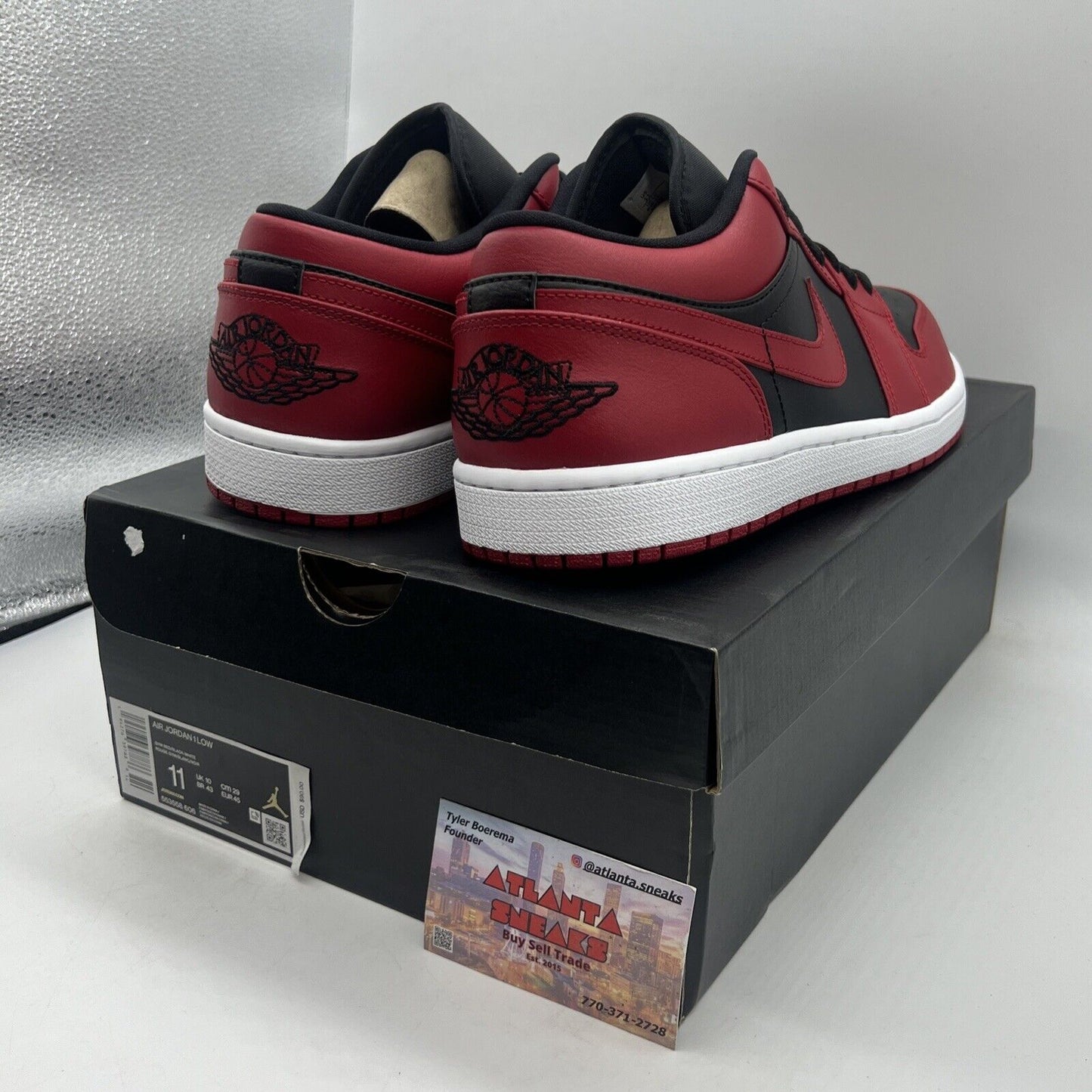 Size 11 - Air Jordan 1 Reverse Bred Red White Black Brand New Og All DS