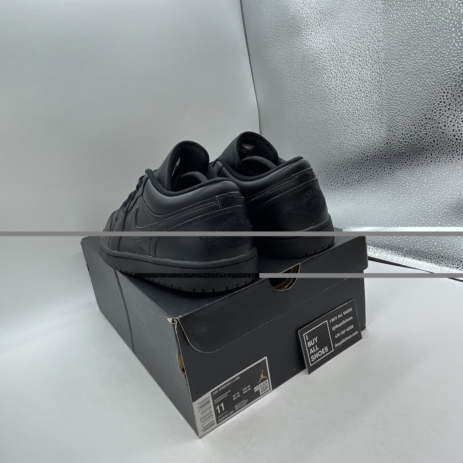 Size 11 - Air Jordan 1 2022 Low Triple Black (553558-093)