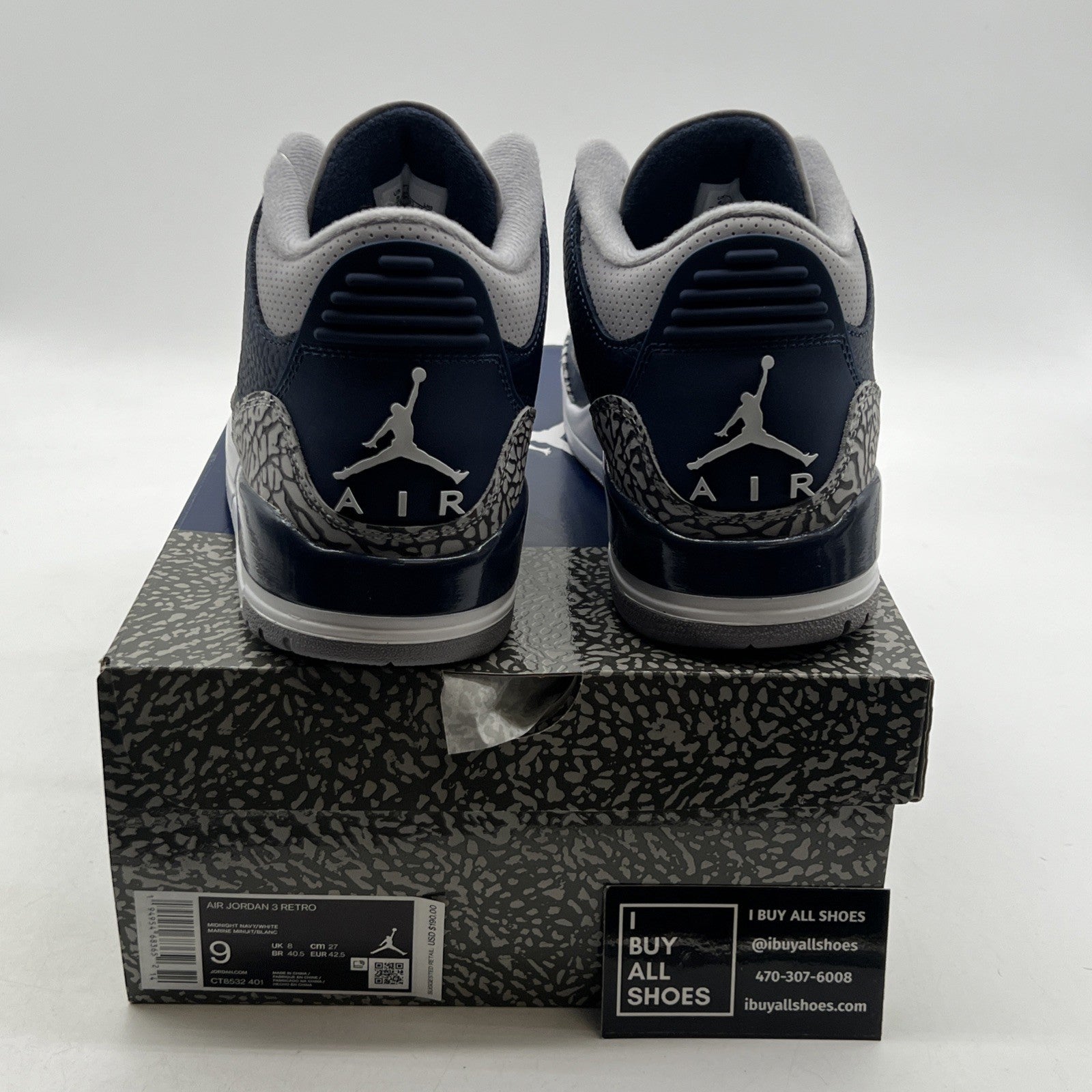 Size 9 - Air Jordan 3 Retro Blue (CT8532-401)