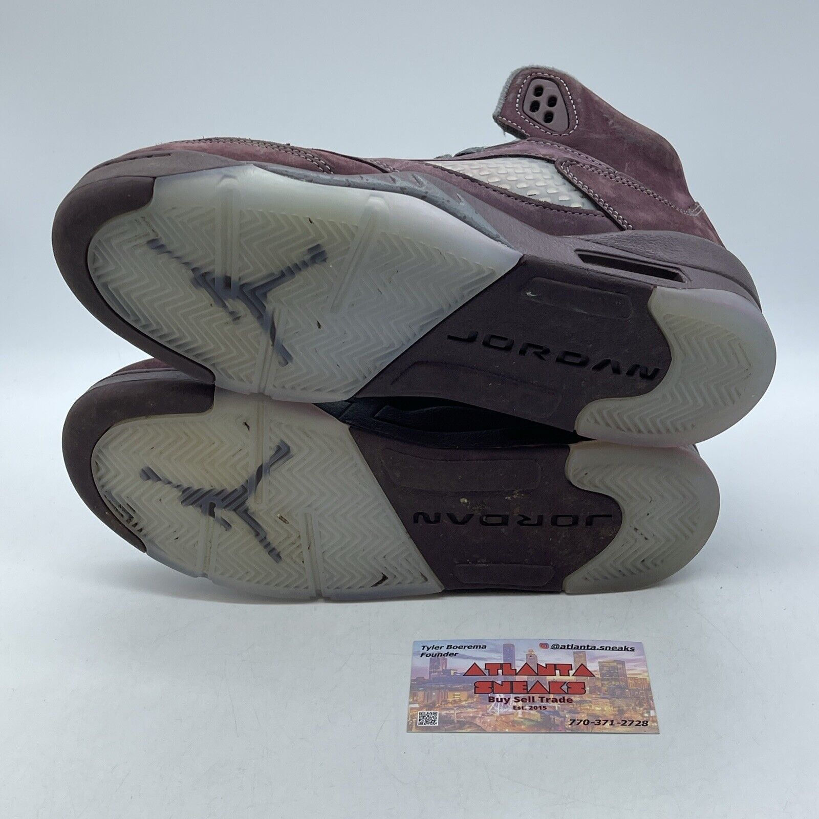 Size 7Y - Air Jordan 5 Retro SE 'Burgundy' Grey Suede Leather (FN4233-600)