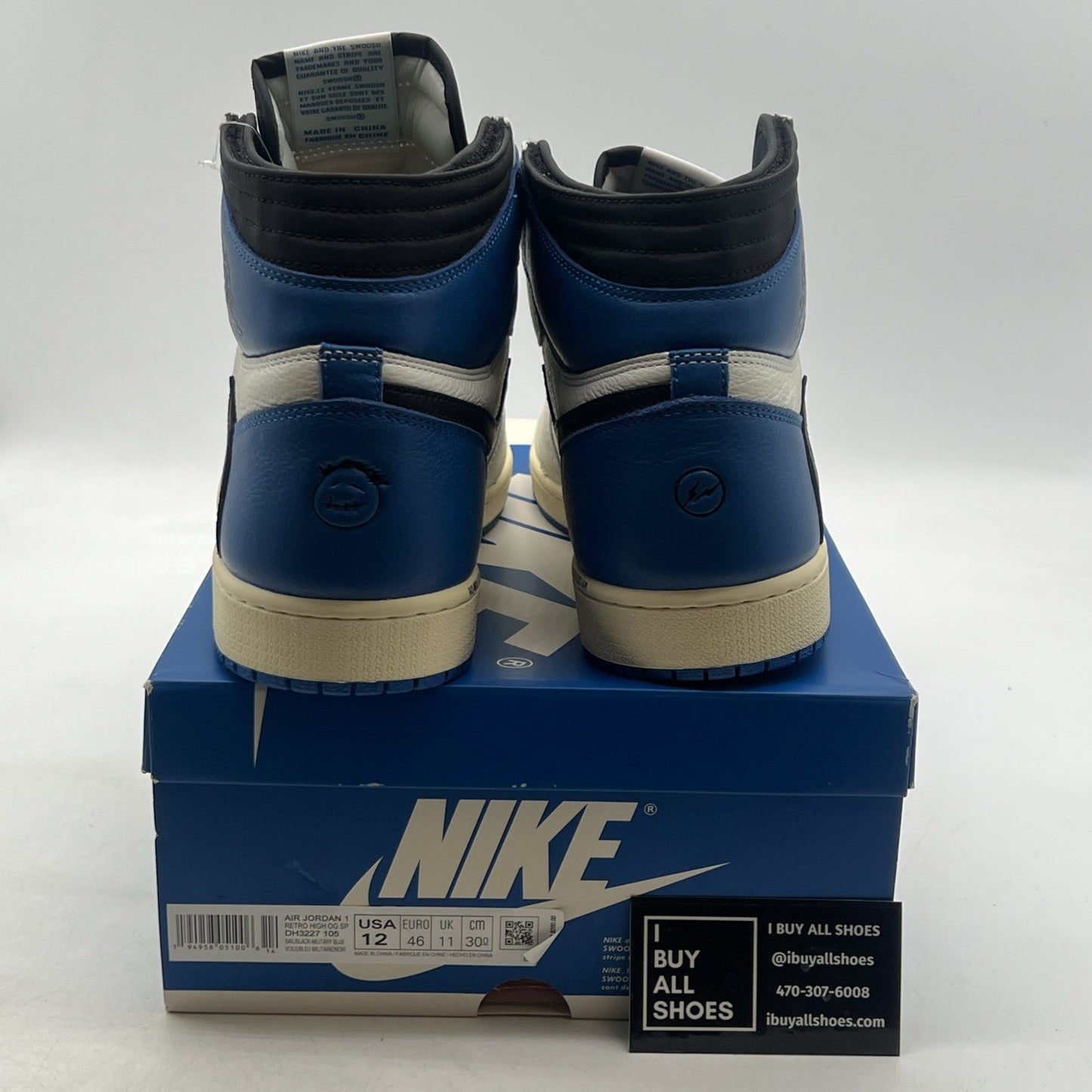 Size 12 - Air Jordan 1 Retro x Fragment Design x Travis Scott High Blue