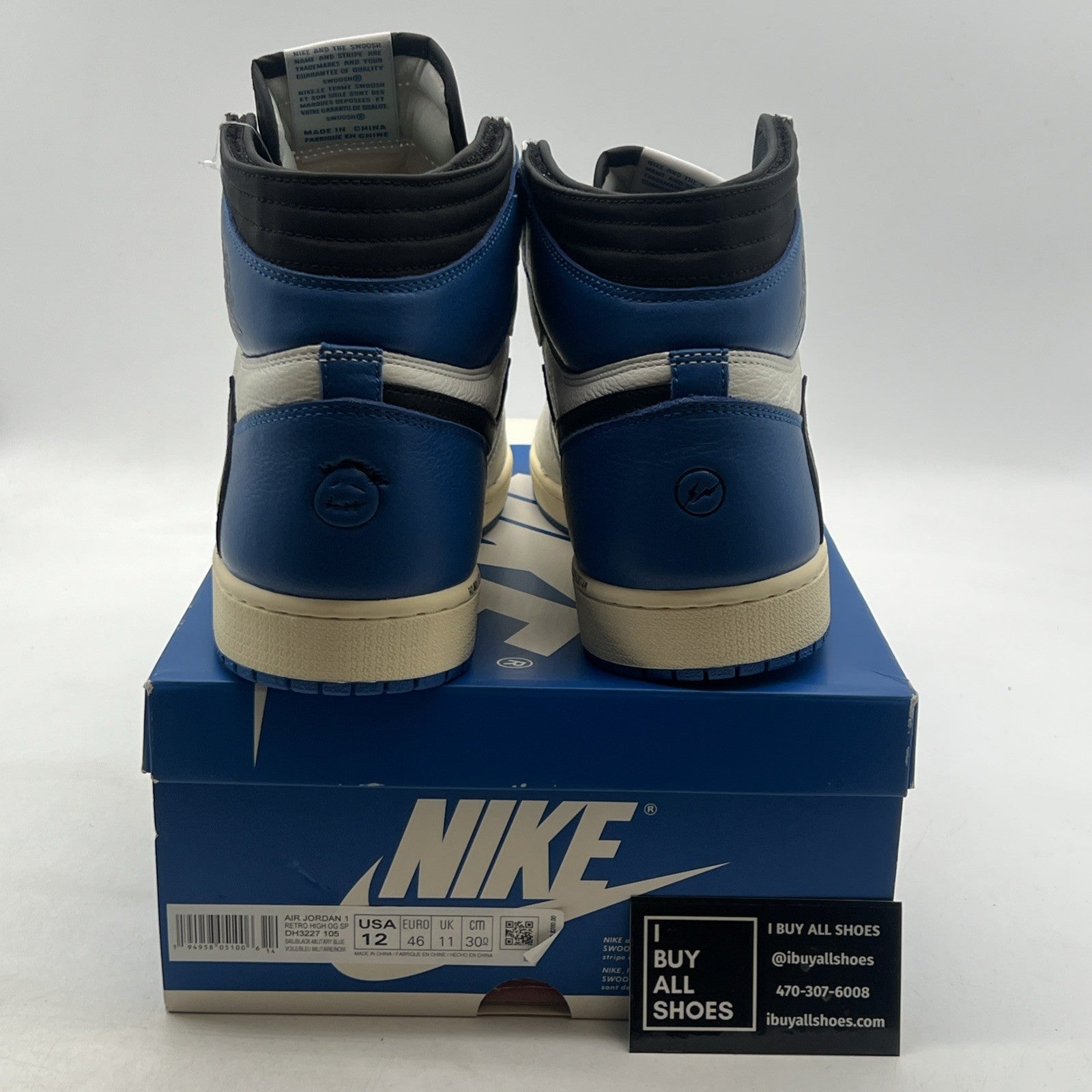 Size 12 - Air Jordan 1 Retro x Fragment Design x Travis Scott High Blue
