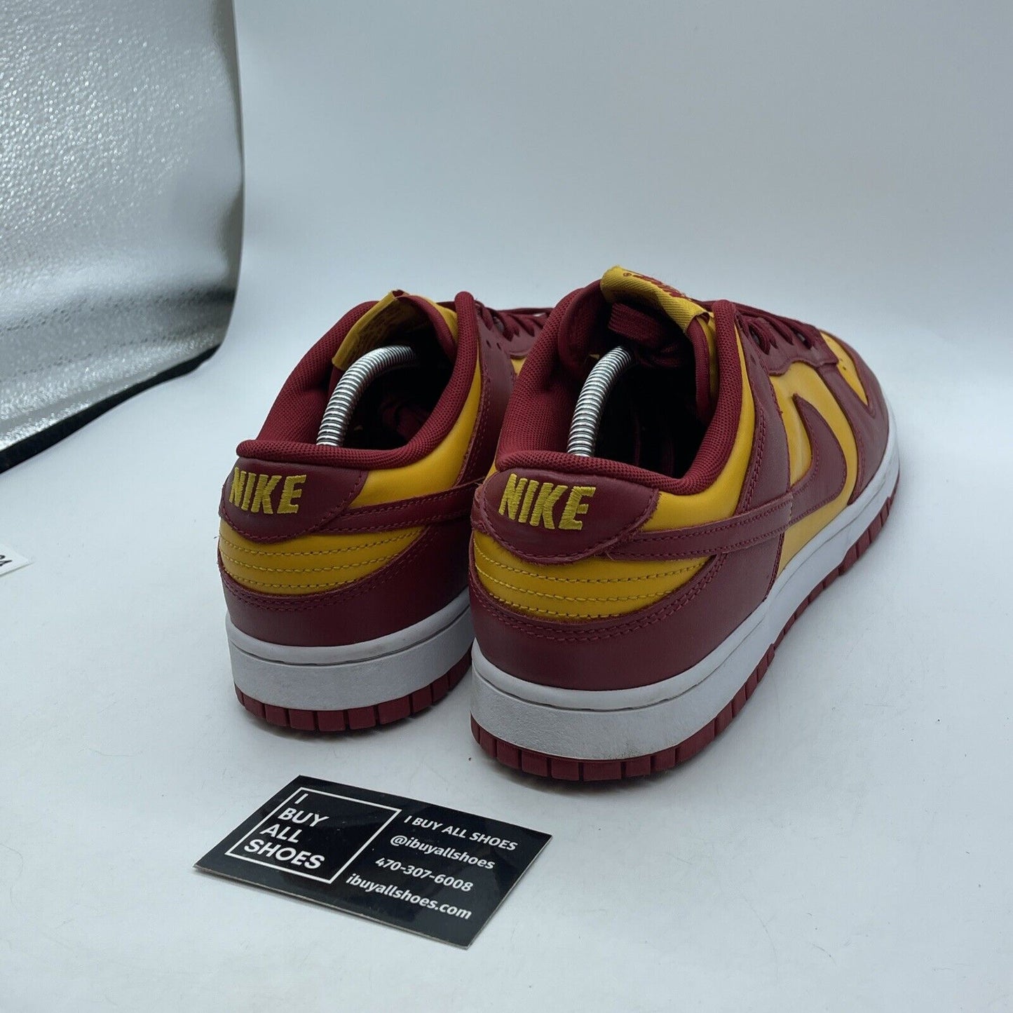 Size 11.5 - Nike Dunk Low USC Yellow Red Leather Suede (DD1391-701)