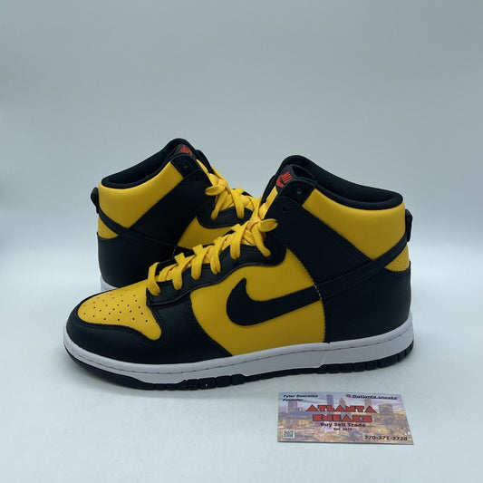 Size 8.5 - Nike Dunk Retro High Bruce Lee Yellow Black White Leather (DD1399-700