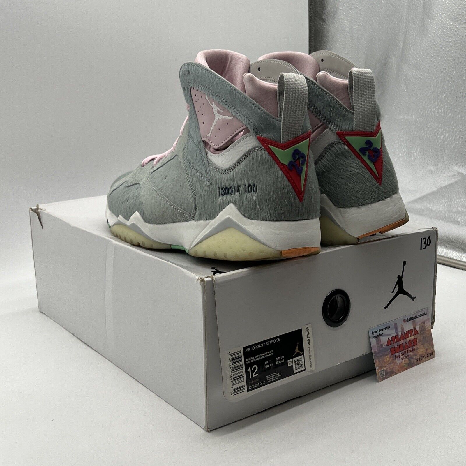 Size 12 - Air Jordan 7 Retro SE Hare 2.0 Grey Pink (CT8528-002)