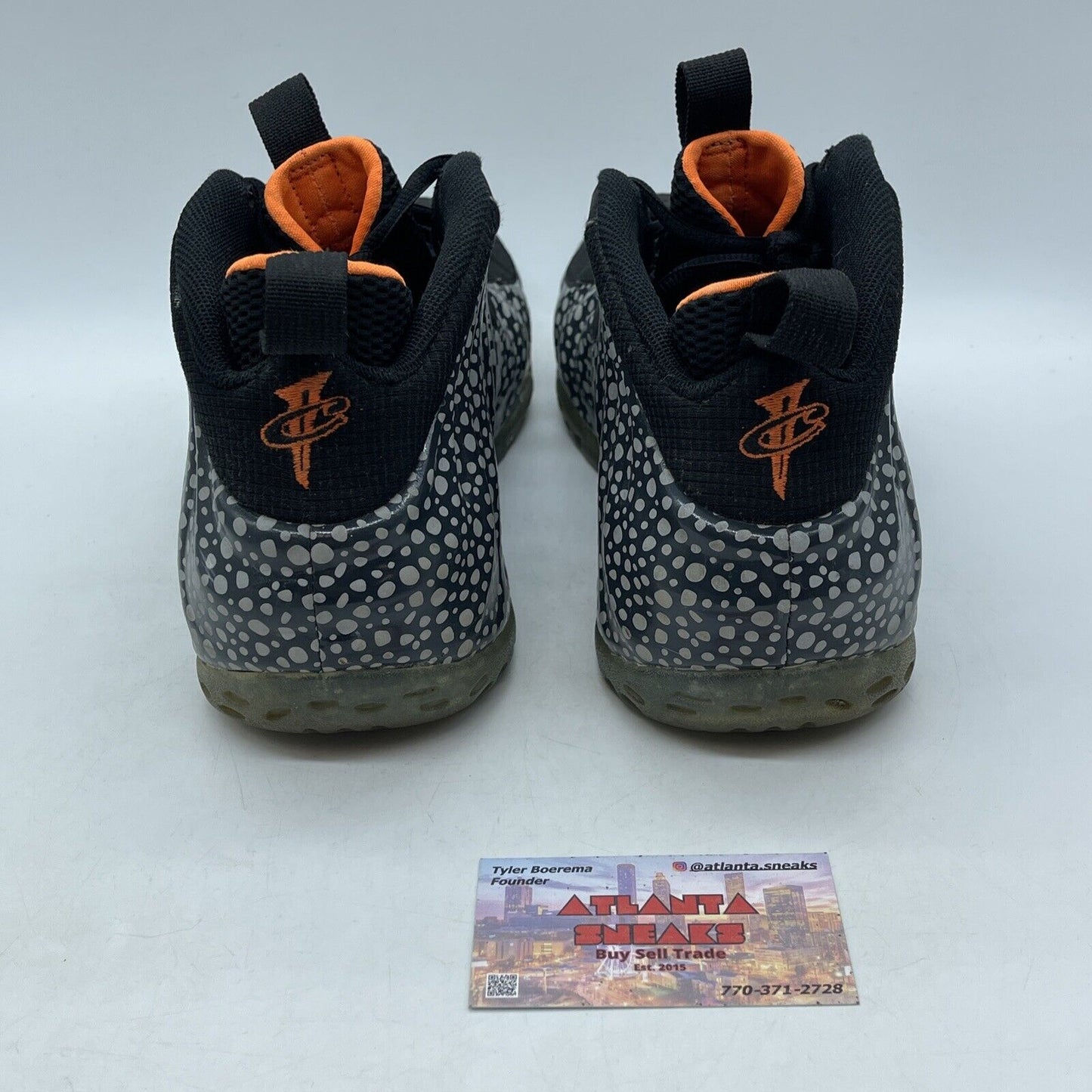 Size 11 - Nike Air Foamposite One Prm Safari Black Grey Orange (575420-003)