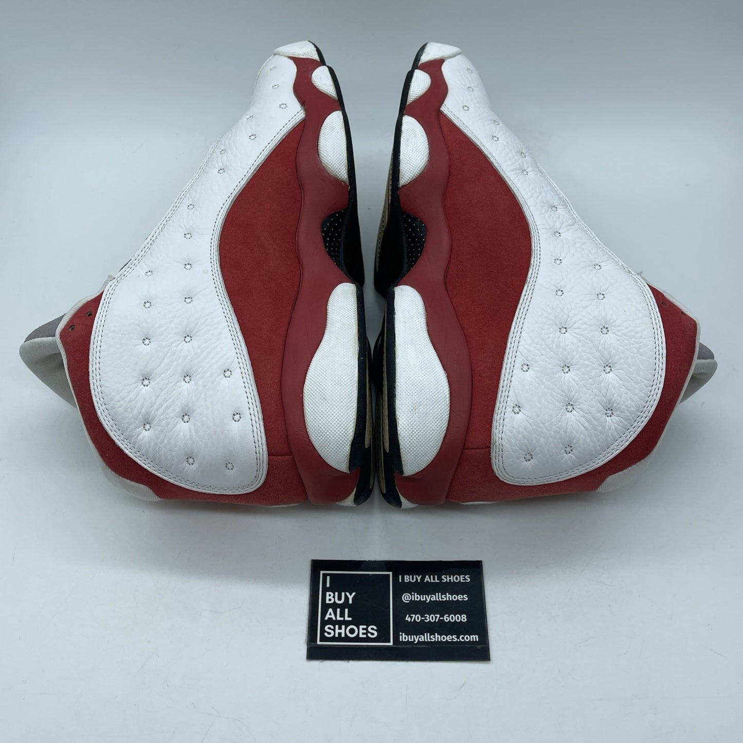 Size 10 - Air Jordan 13 Retro 2014 Grey Toe Red White Suede Leather (414571-126)