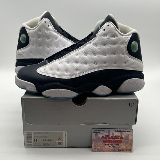 Size 9 - Jordan 13 Retro Obsidian White Navy Blue Leather (415571-144)