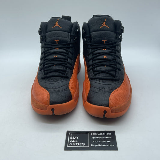 Size 11W - Air Jordan 12 Retro Brilliant Orange Black Leather (FD9101-081)