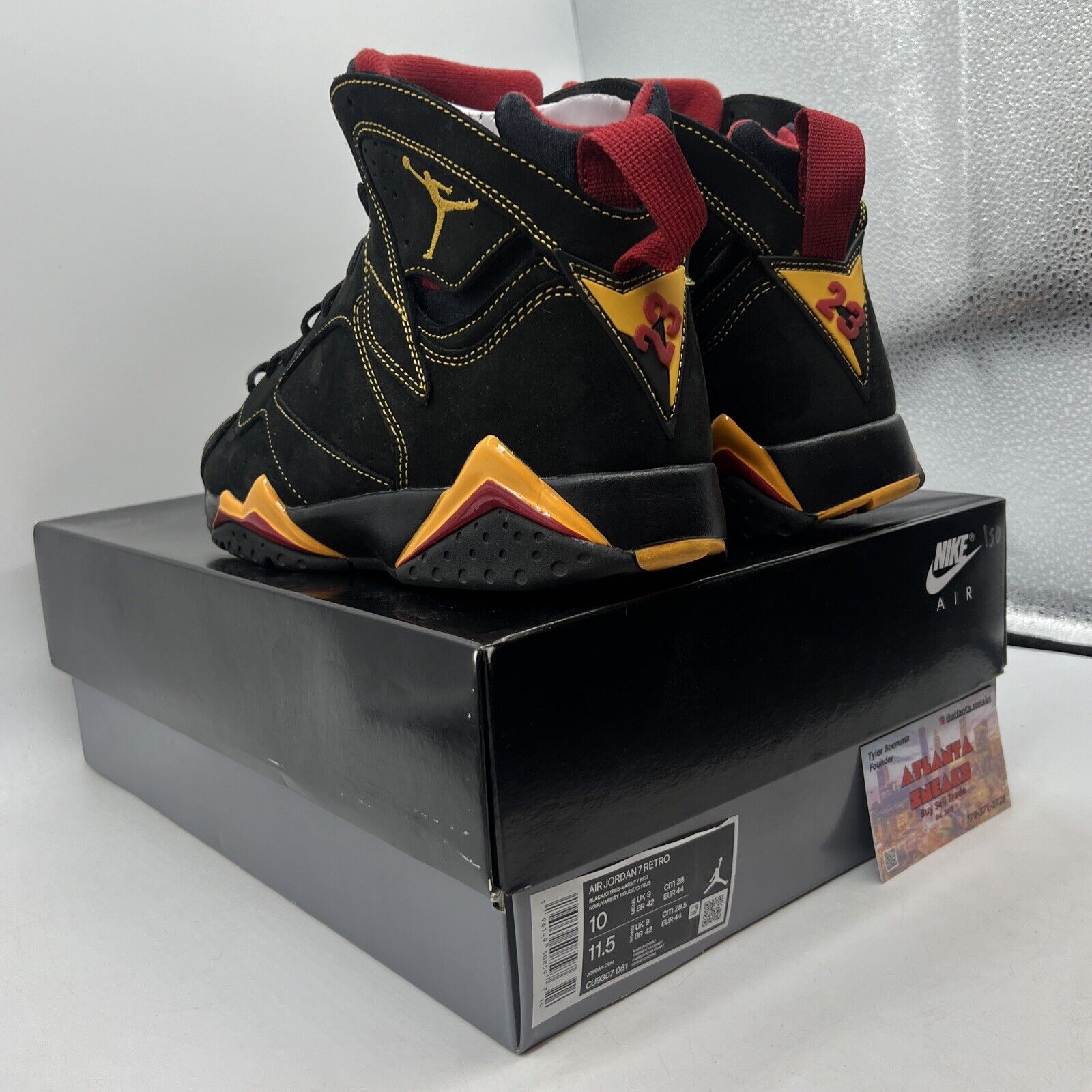 Size 10 - Jordan 7 Retro Citrus Yellow Red Suede (CU9307-081)