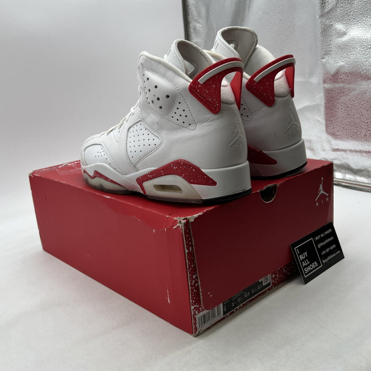 Size 9 - Air Jordan 6 White and University Red 2022 (CT8529-162)