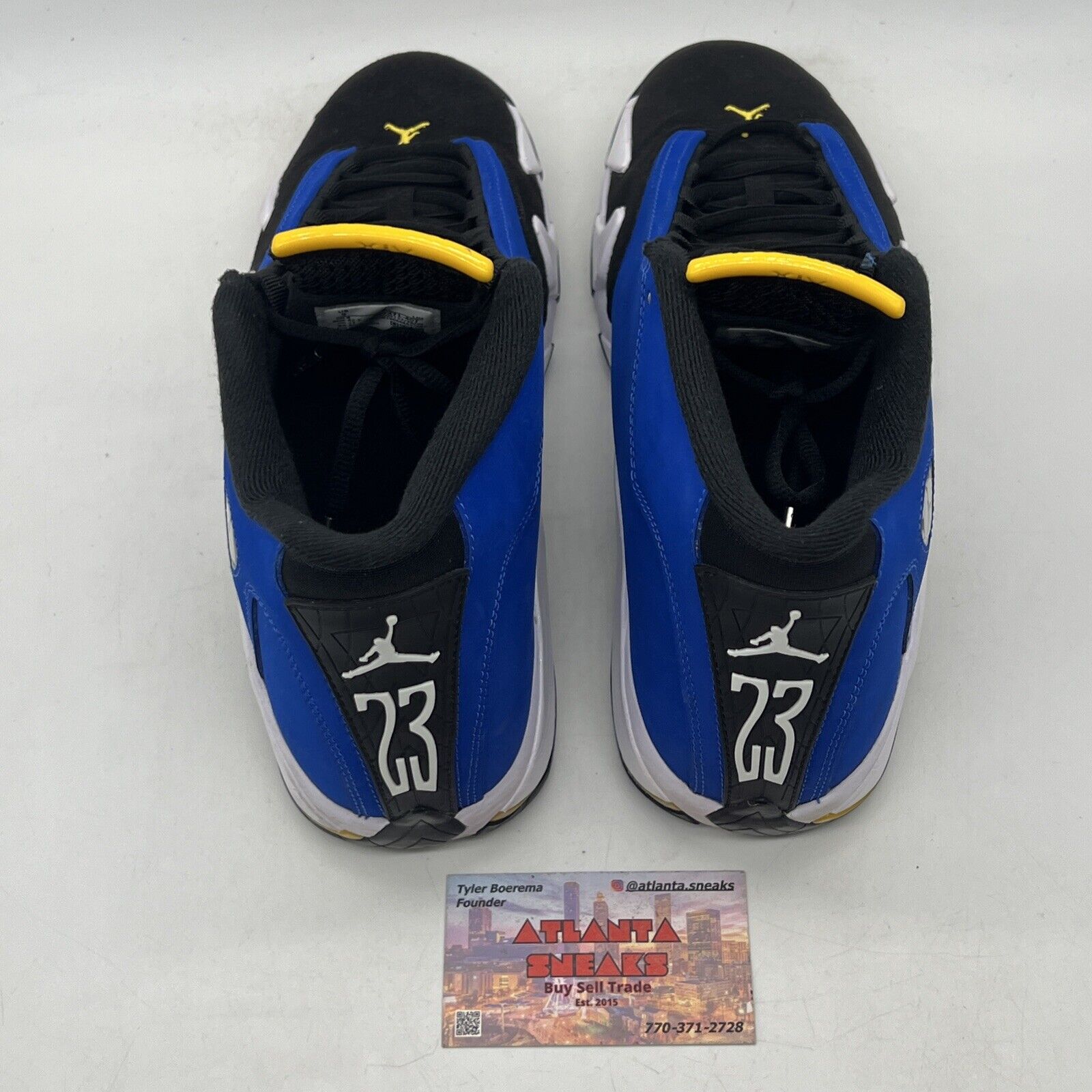 Size 9 - Air Jordan 14 Retro Laney Blue Yellow Black Suede (487471-407)