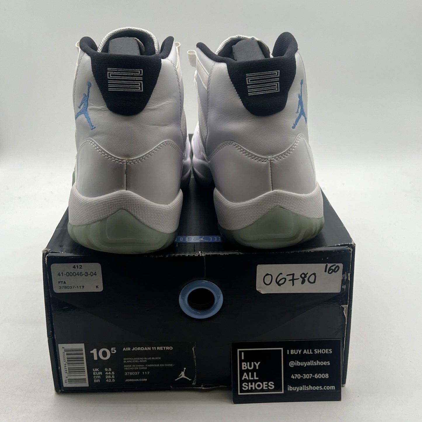 Size 10.5 - Air Jordan 11 Retro High Legend Blue (378037-117)