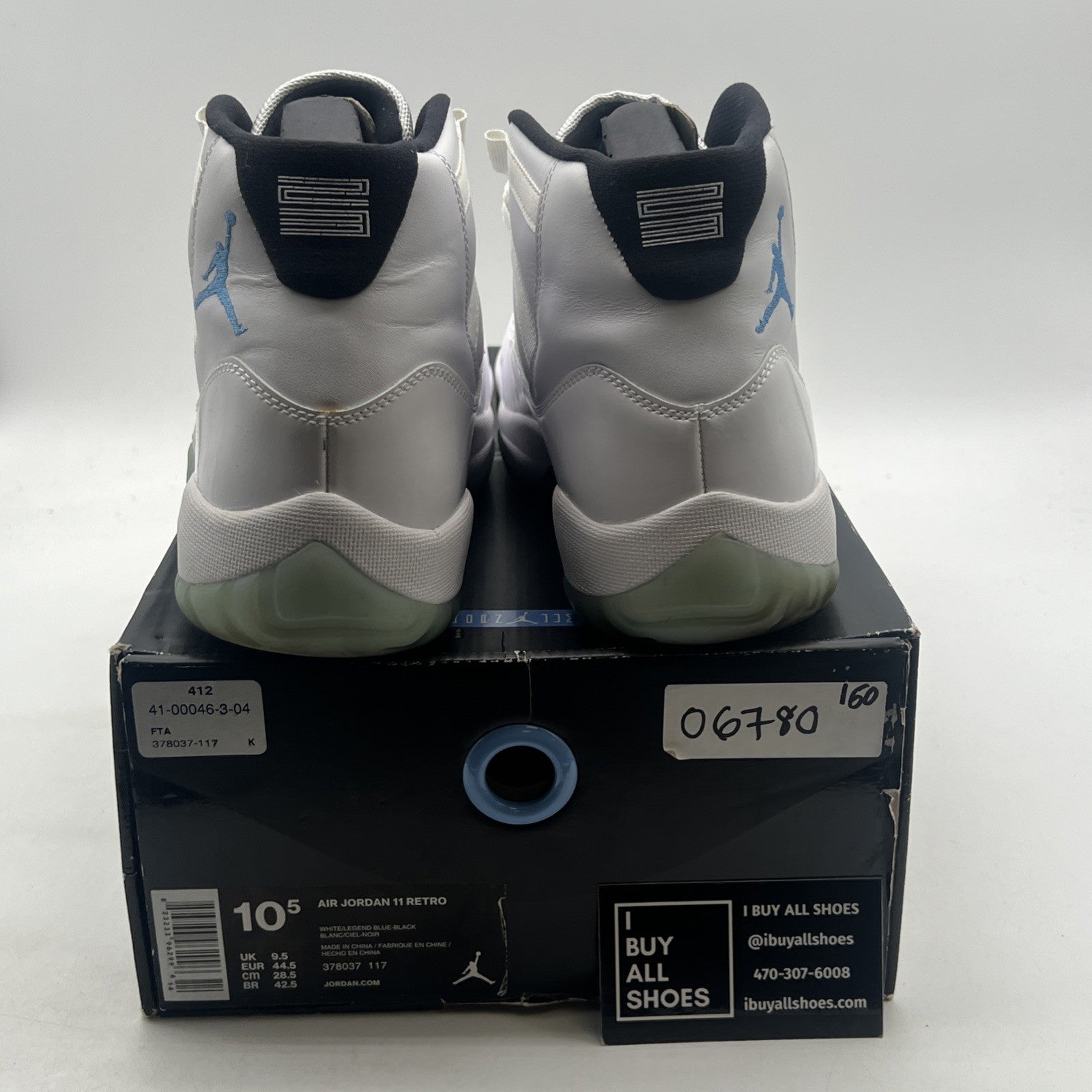 Size 10.5 - Air Jordan 11 Retro High Legend Blue (378037-117)