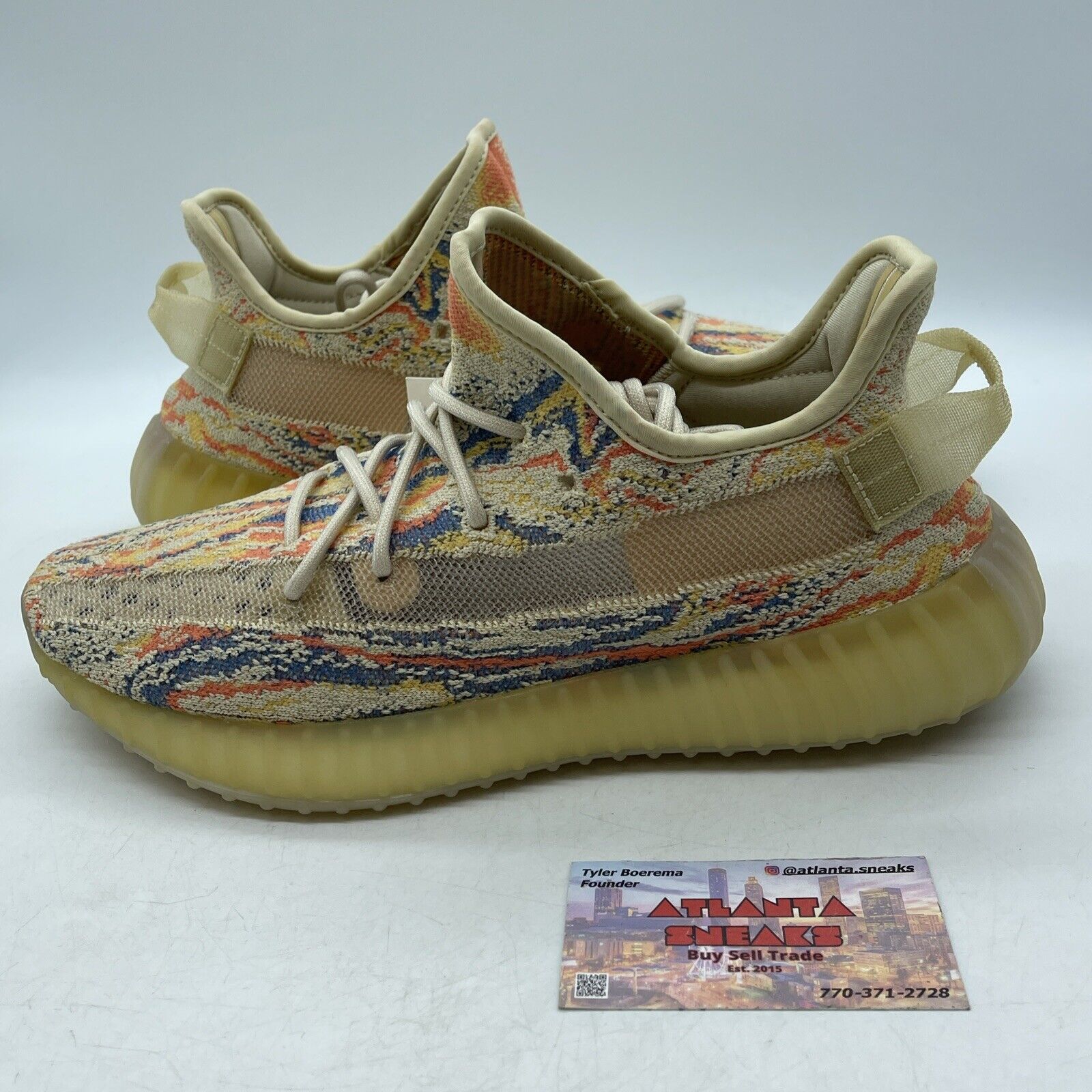 Size 10 - adidas Yeezy Boost 350 V2 Low MX Oat Orange Blue Yellow (GW3773)