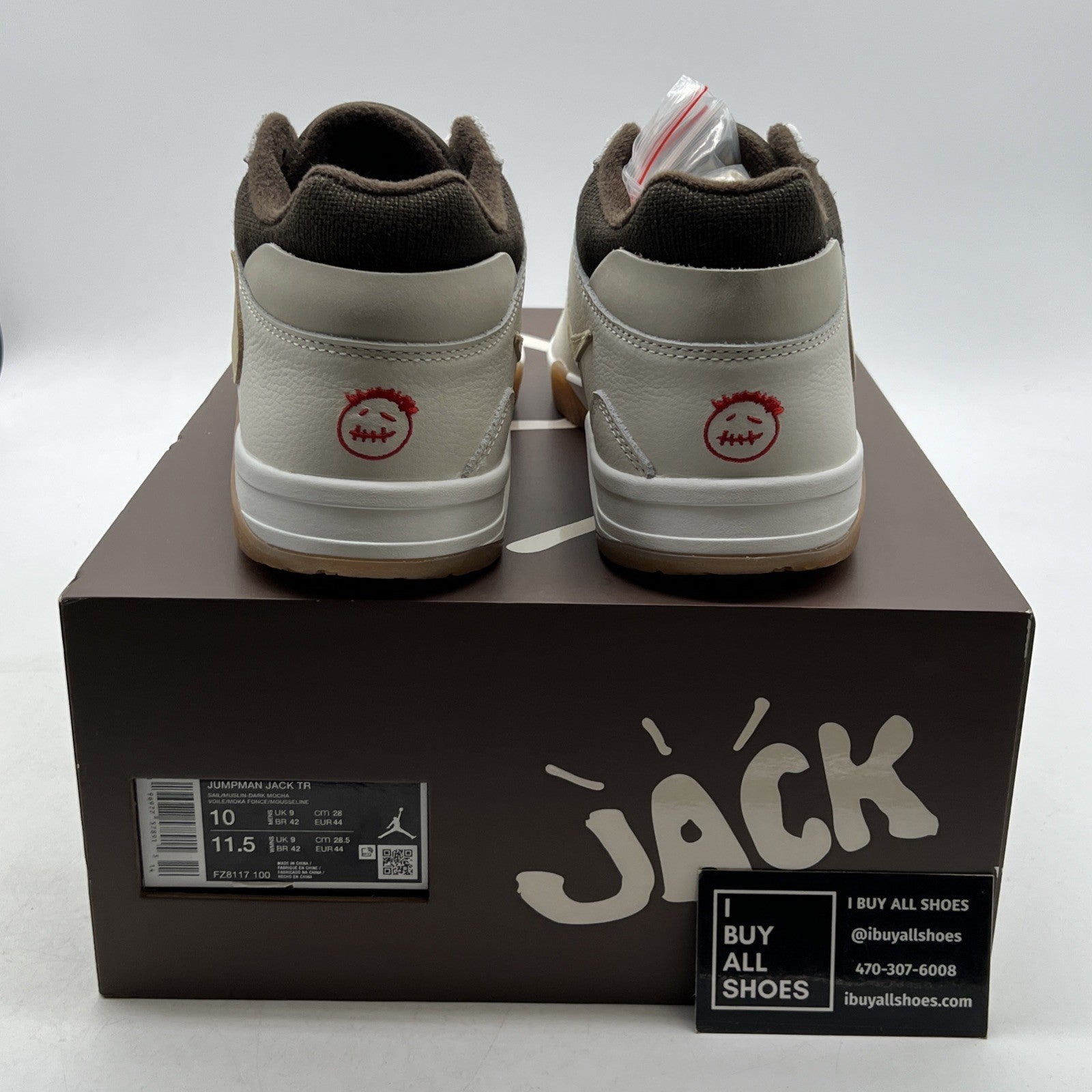 Size 10 - Travis Scott x Jordan Jumpman Jack TR Sail (FZ8117-100)
