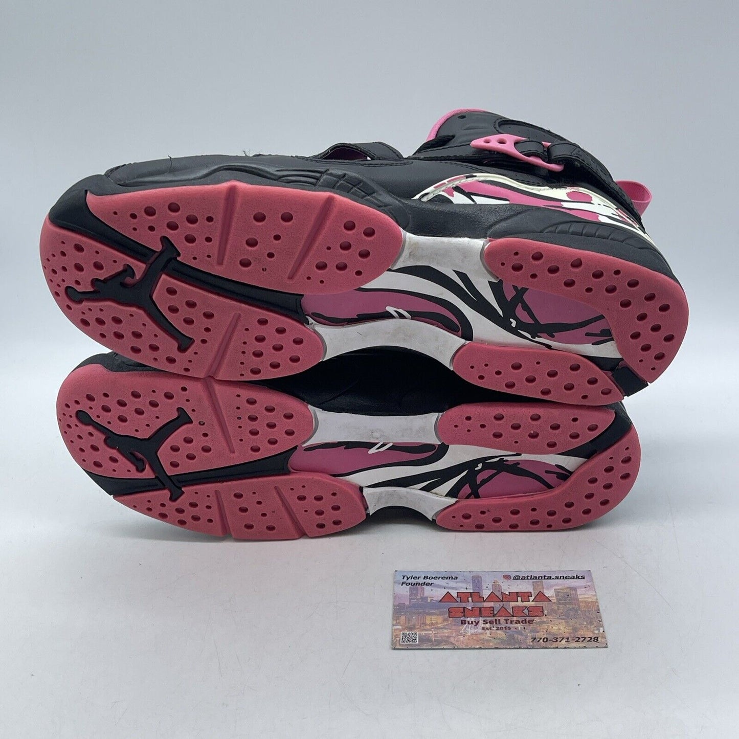 Size 7 (GS) - Jordan 8 Retro High Pinksicle Black White Leather (580528-006)