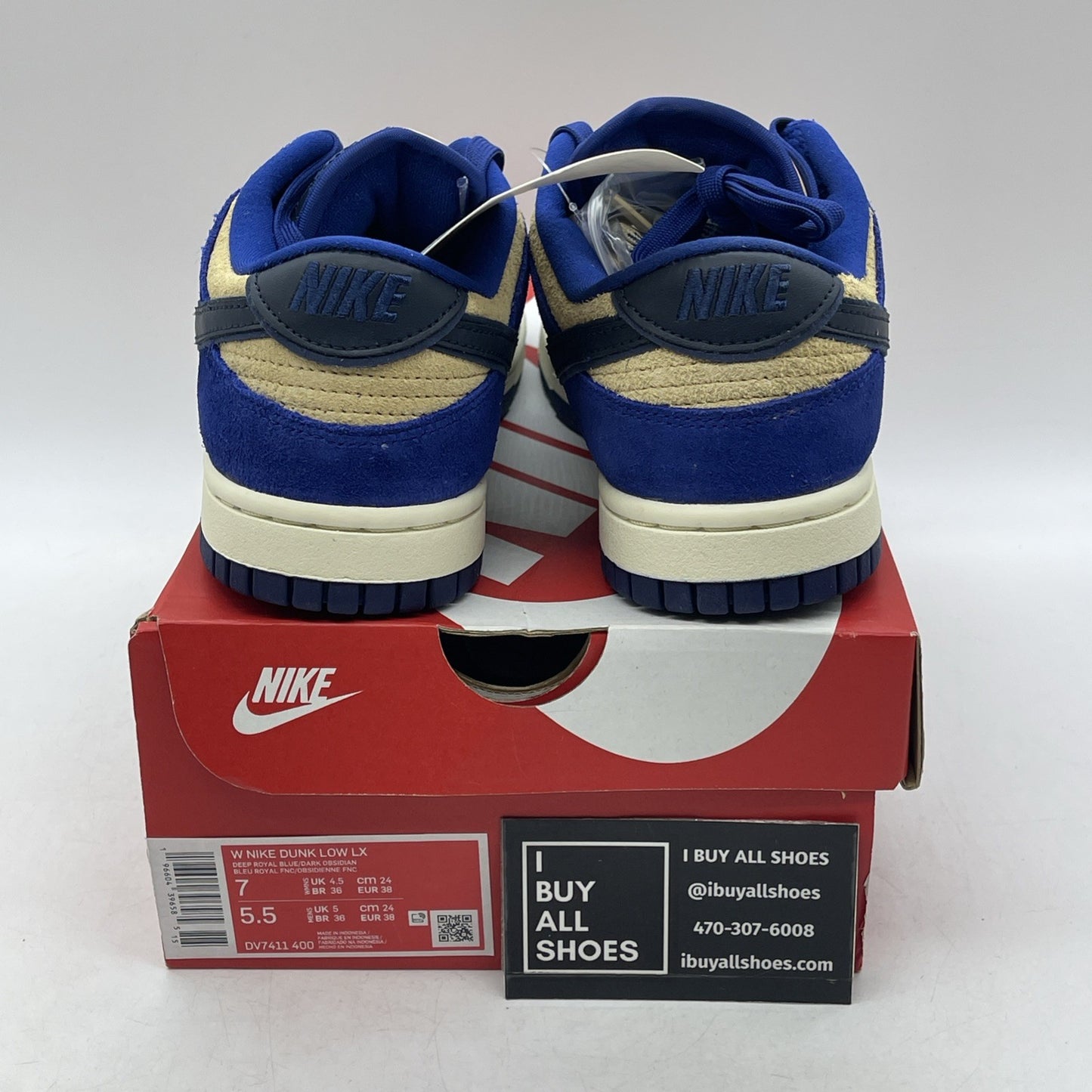 Size 7W - Nike Dunk LX Low Blue Suede (DV7411-400)