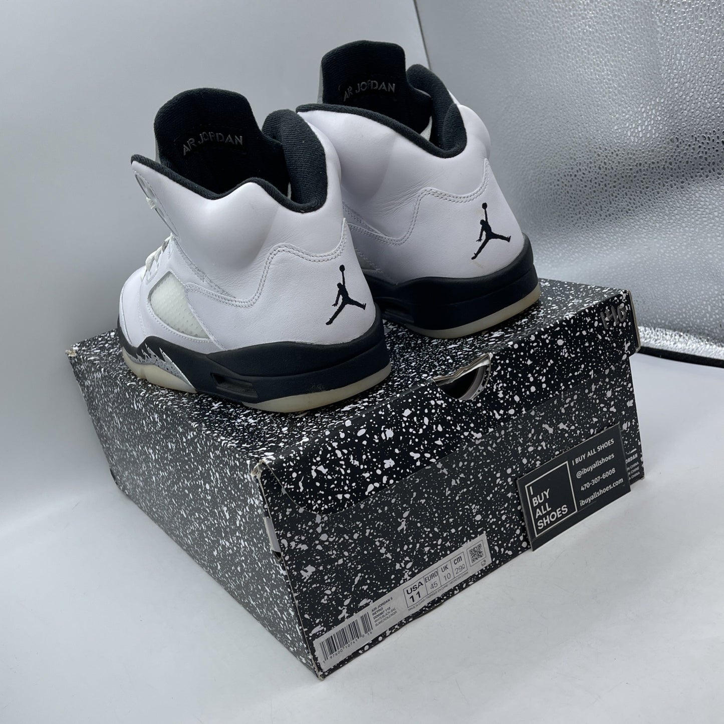 Size 11 - Air Jordan 5 Retro White Black (DD0587-110)