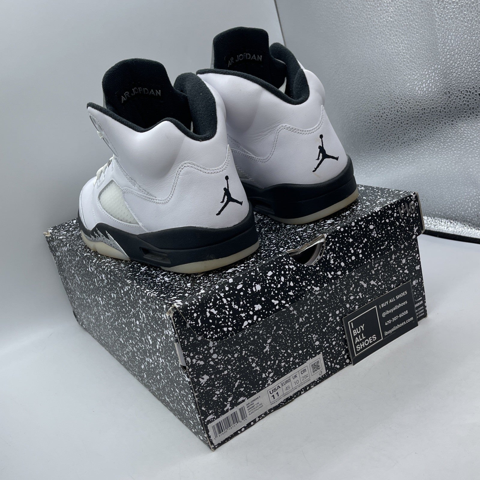 Size 11 - Air Jordan 5 Retro White Black (DD0587-110)