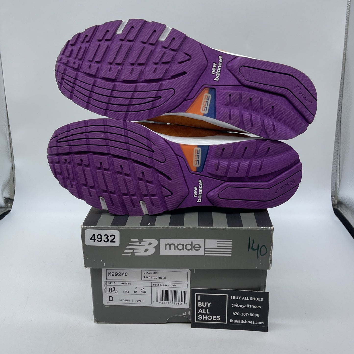 Size 8.5 - New Balance 992 Made in USA Multi-Color Suede Leather (M992MC)