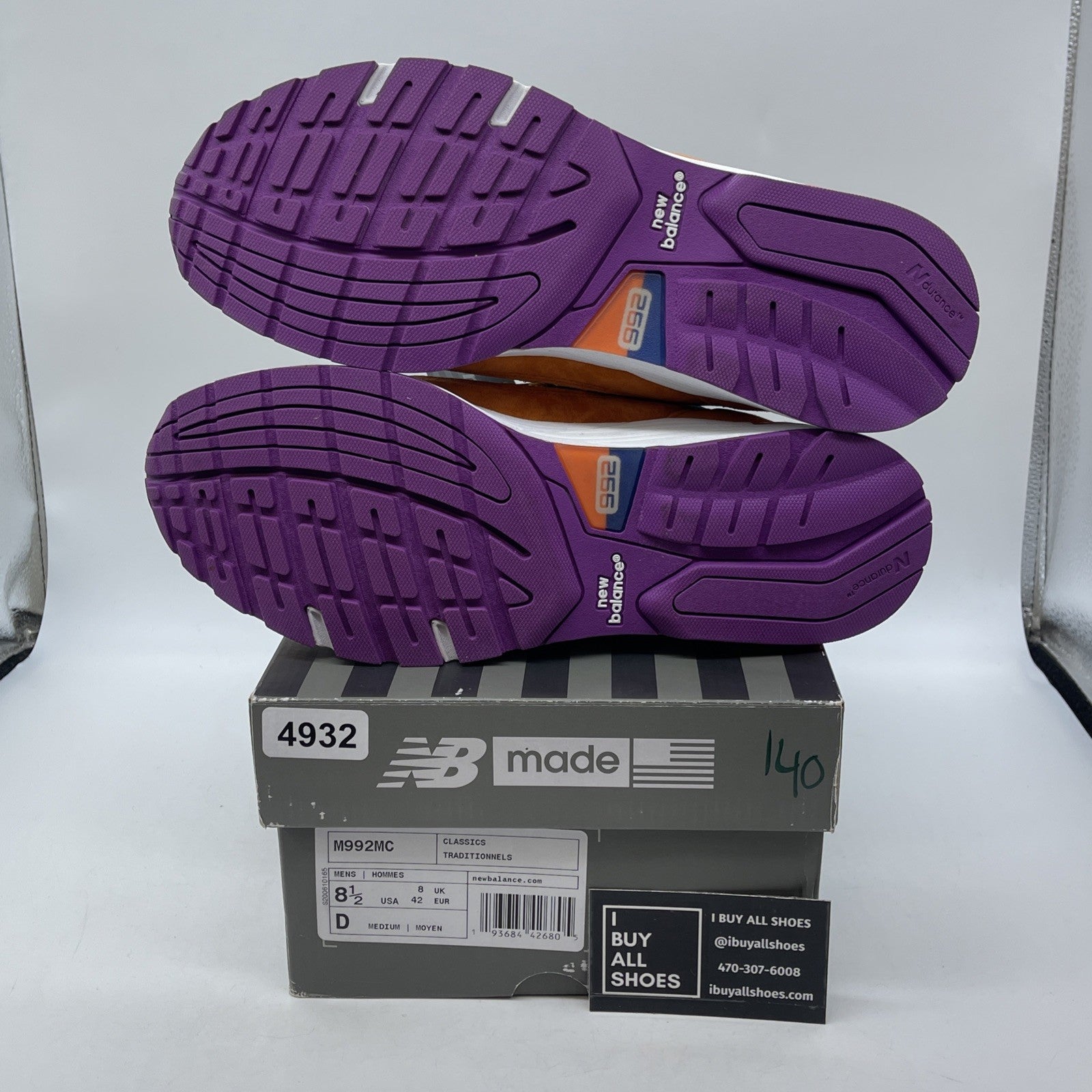Size 8.5 - New Balance 992 Made in USA Multi-Color Suede Leather (M992MC)
