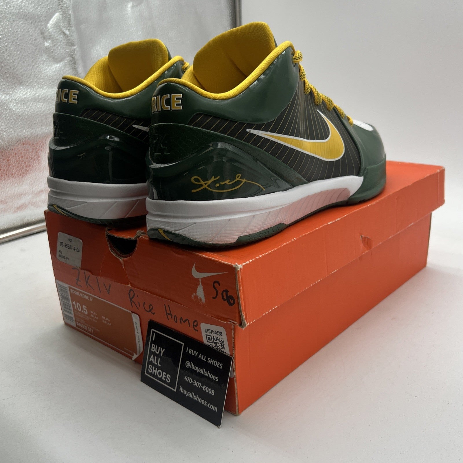 Size 10.5 - Nike Zoom Kobe 4 Rice Home (344335-371)
