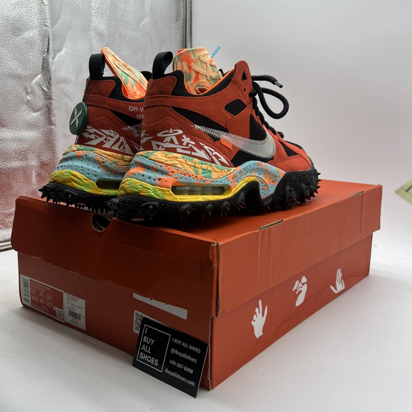 Size 12 - Nike Off-White x Air Terra Forma Mantra Orange (DQ1615-800)