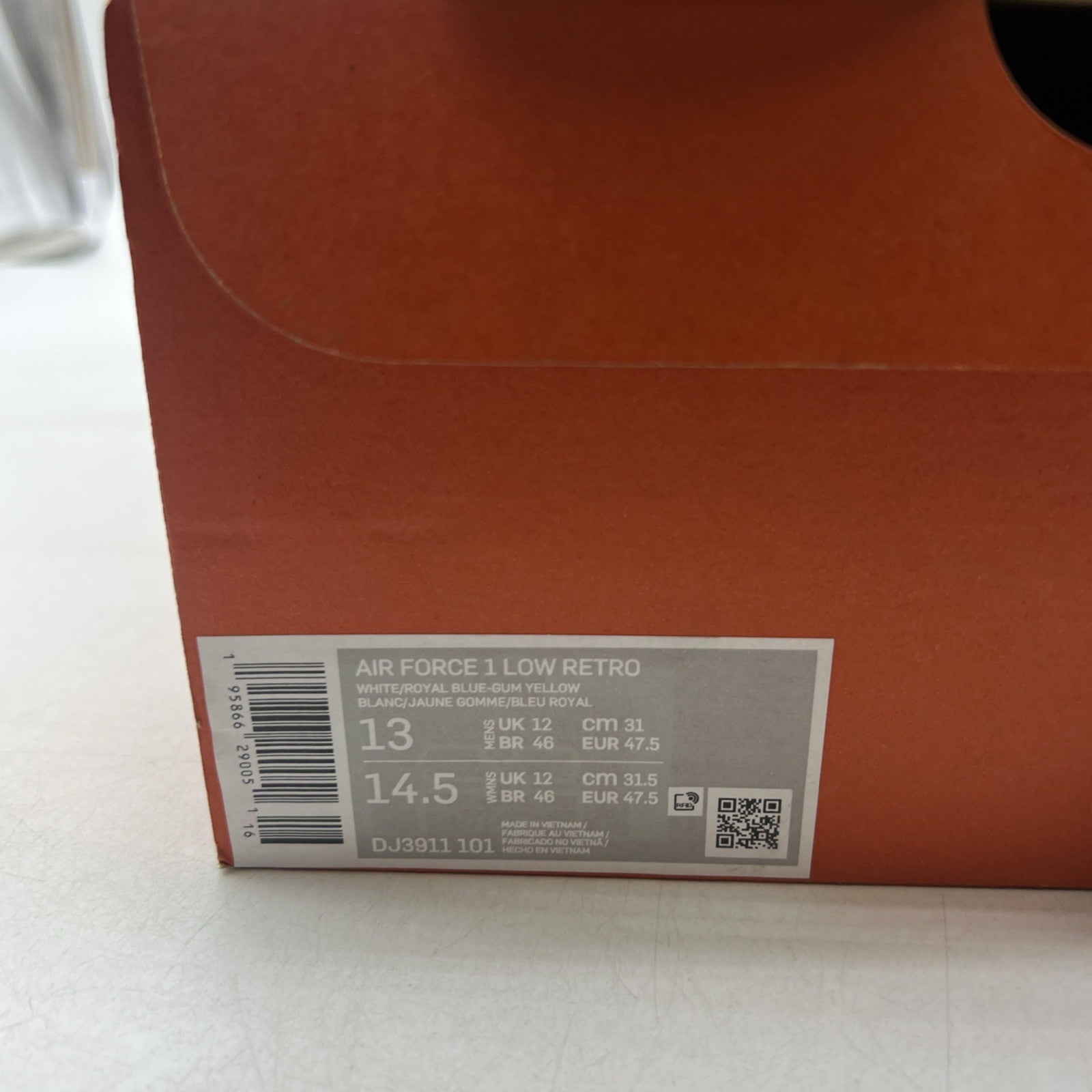 Size 13 -Nike Air Force 1 Low Color of the Month - White Royal Blue (DJ3911-101)