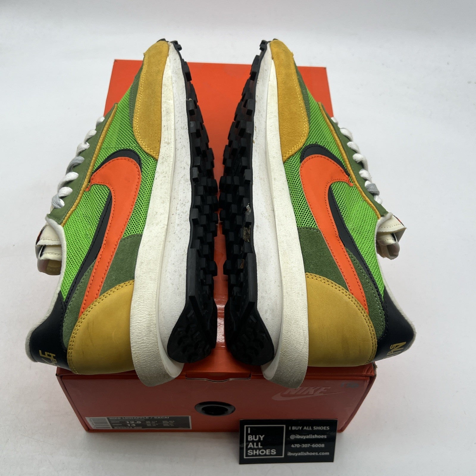 Size 12.5 - sacai x Nike LDWaffle Green Gusto (BV0073-300)