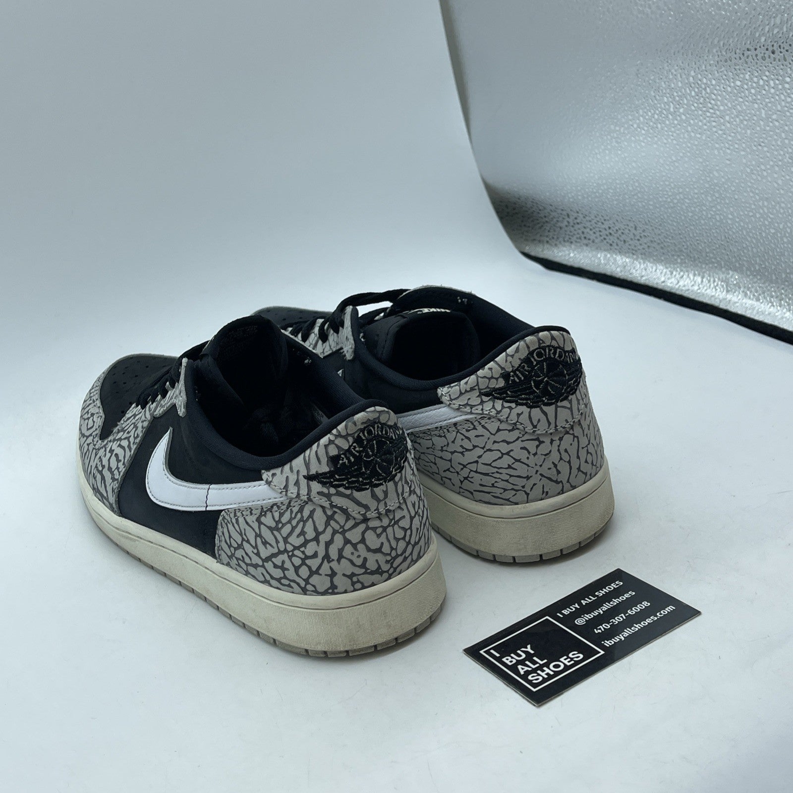 Size 12 - Air Jordan 1 Retro OG Low Black Cement Grey Suede Leather (CZ0790-001)