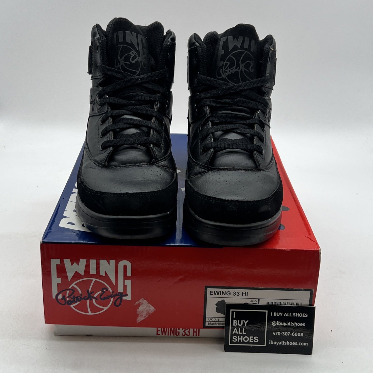 Size 8.5 - PATRICK EWING ATHLETICS 33 HI x ORION REBOUND Black/Black 1RBE001-001