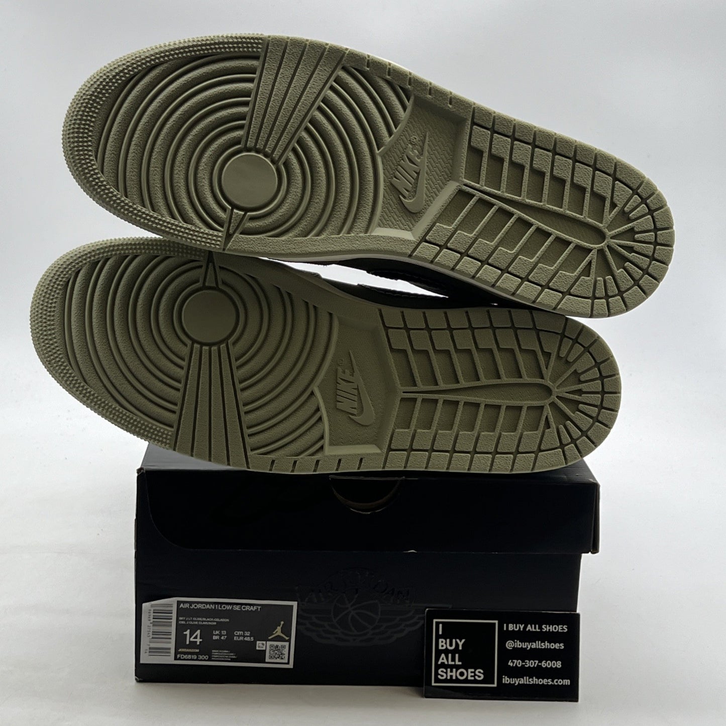 Size 14 - Air Jordan 1 SE Craft Low Light Olive (FD6819-300)