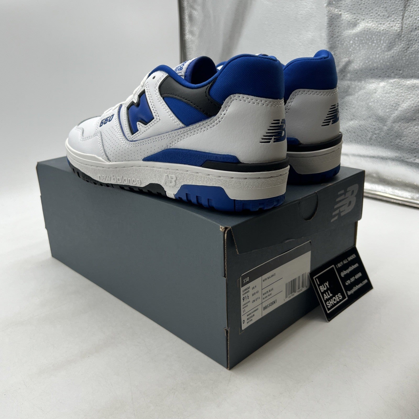 Size 9.5 - New Balance 550 White Team Royal (BB550SN1)