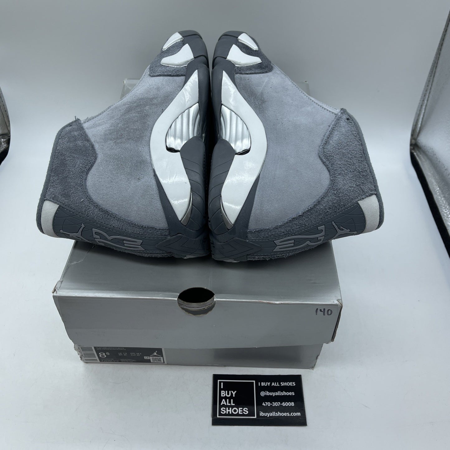Size 8.5 - Nike Air Jordan 14 Retro Flint Grey White Suede (FJ3460-012)