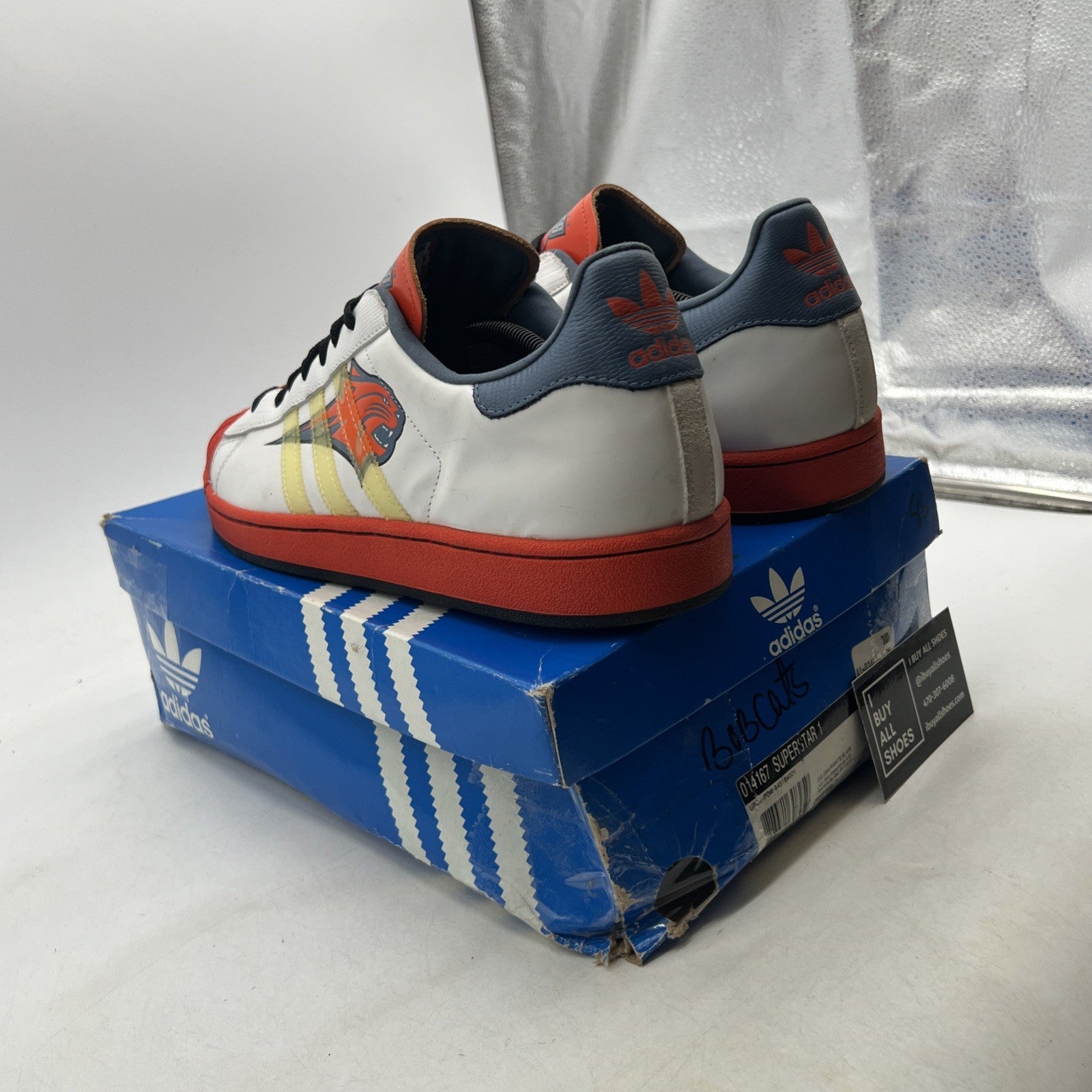Size 13 - Charlotte Bobcats Shell Toe Adidas Superstar 1 NBA (014167)