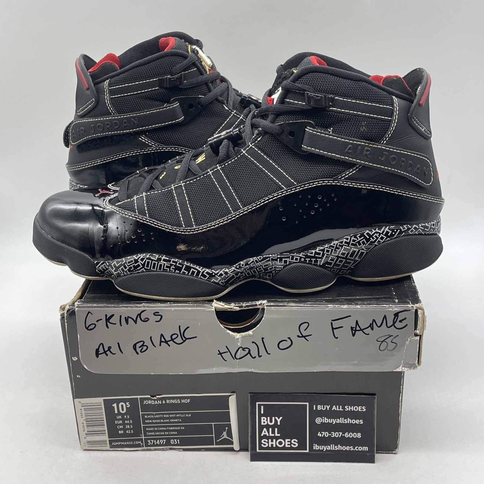 Size 10.5 - Air Jordan 6 Rings Hall Of Fame (371497-031)
