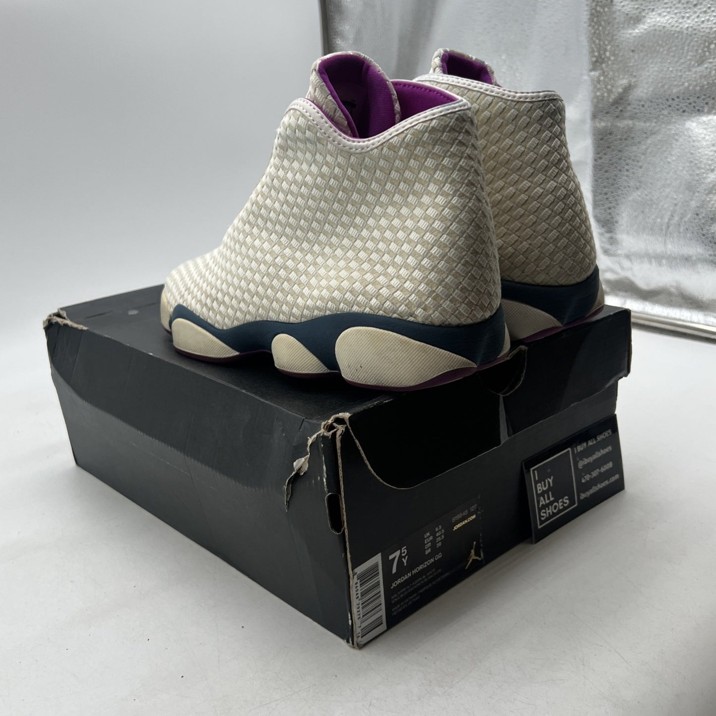 Size 7.5 - Air Jordan Horizon GG Sail/Hyper Youth Basketball Shoes (819848-127)