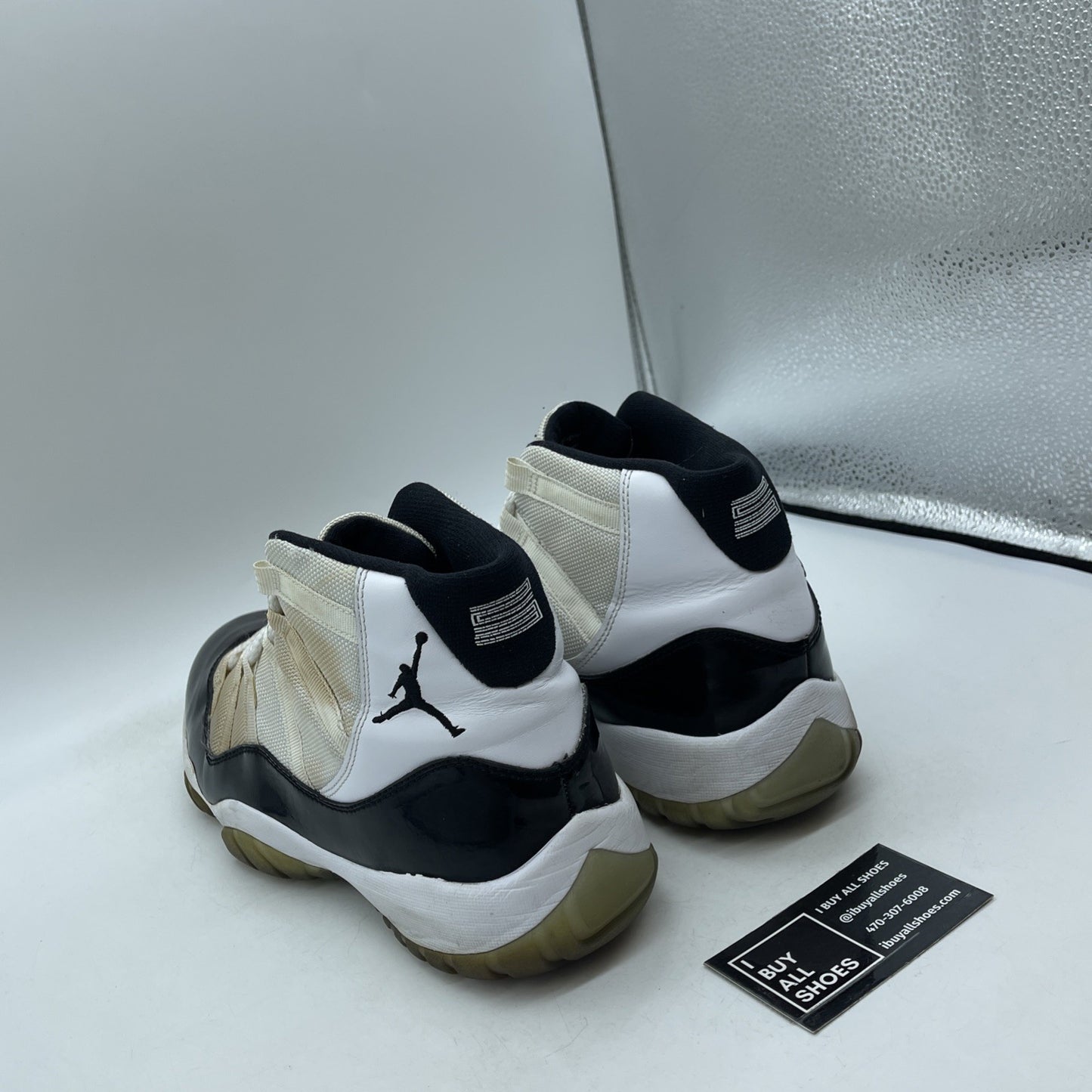 Size 12 - Jordan 11 Retro Concord Black White Leather Suede (378037-107)