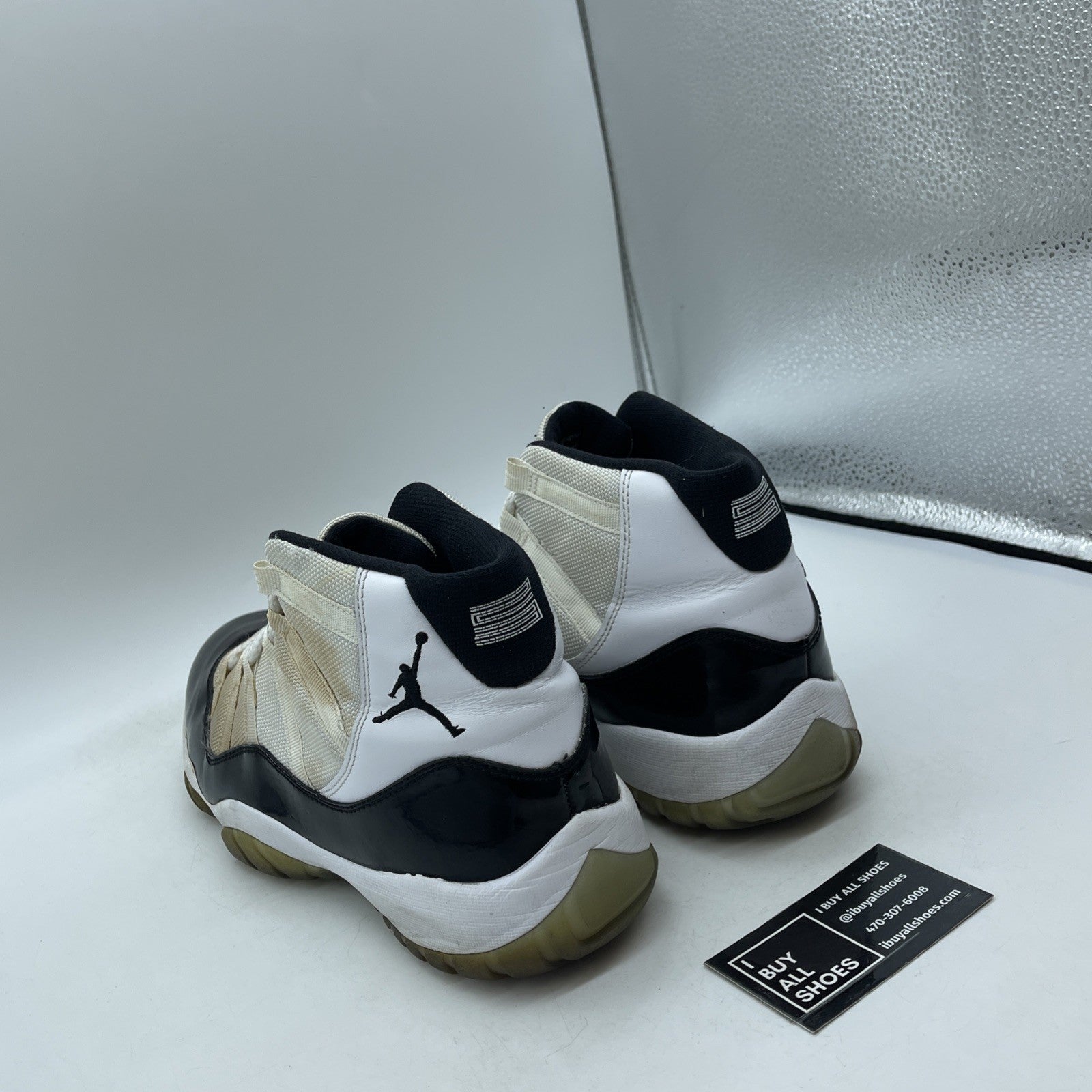 Size 12 - Jordan 11 Retro Concord Black White Leather Suede (378037-107)
