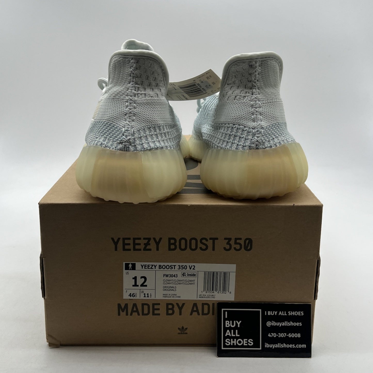 Size 12 - Adidas Yeezy Boost 350 V2 Cloud White Non-Reflective (FW3043)