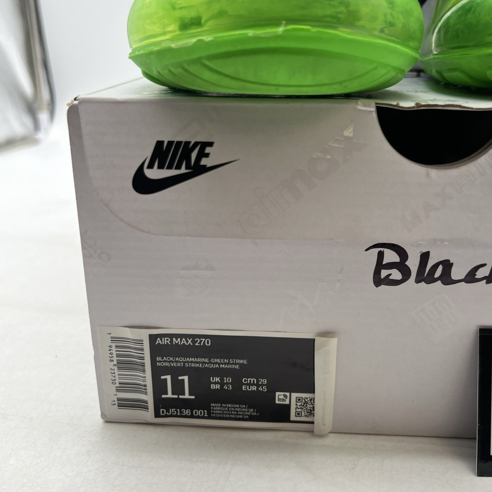 Size 11 - Nike Air Max 270 Black Green Strike (DJ5136-001)