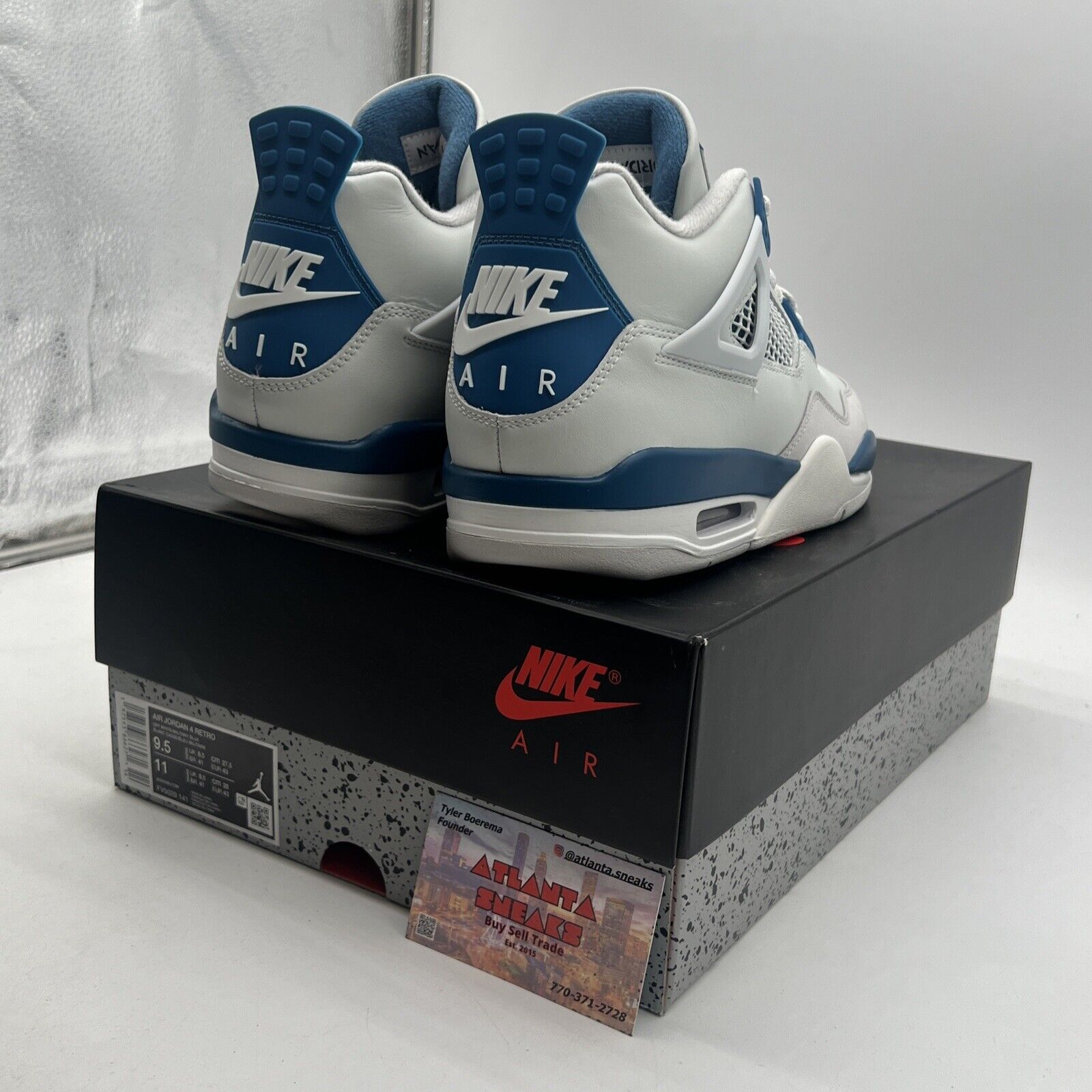 Size 9.5- Air Jordan 4 Retro 2024 Military Blue (FV5029-141)