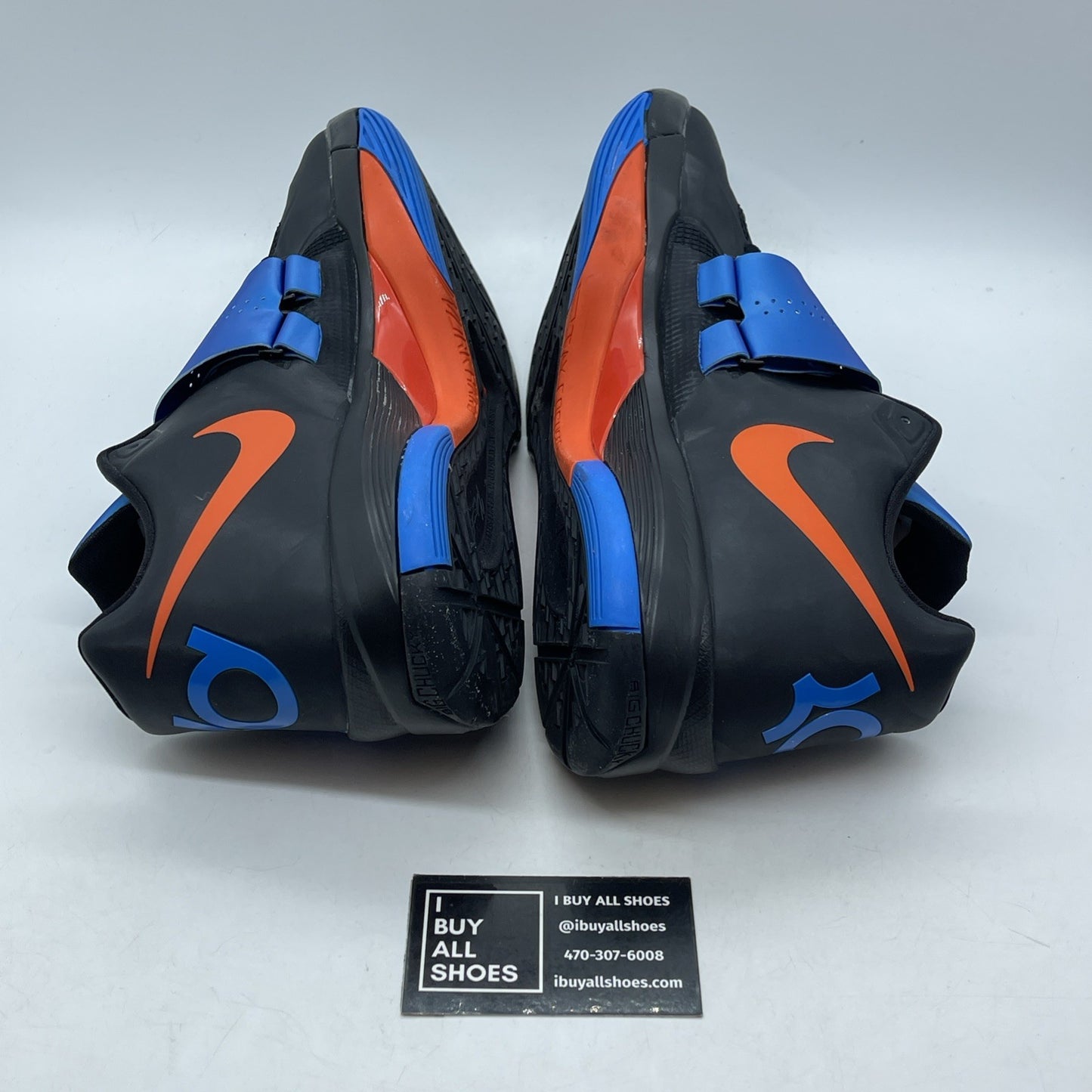 Size 13 - Nike Zoom KD 4 Black Orange Black Leather (473679-001)