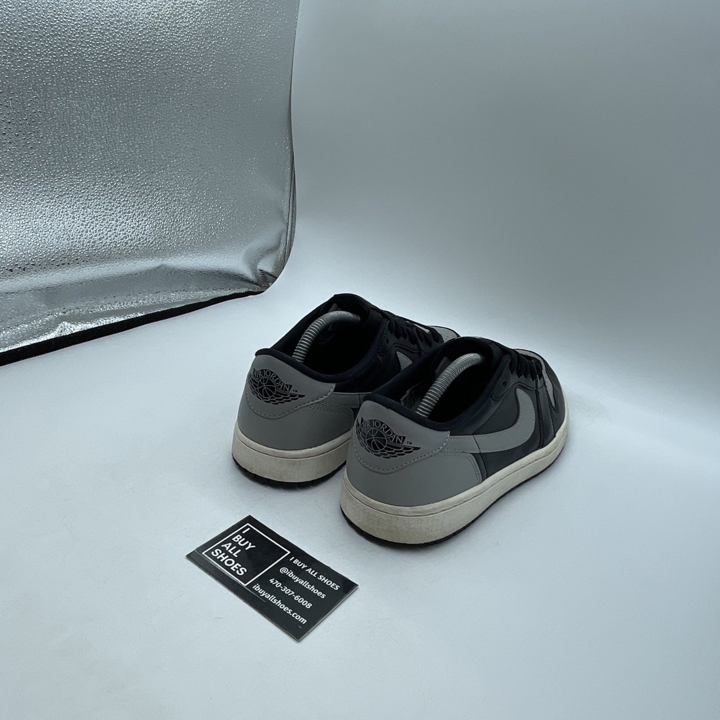 Size 9.5 - Air Jordan 1 Retro OG 2015 Low Shadow Grey Black Leather (705329-003)